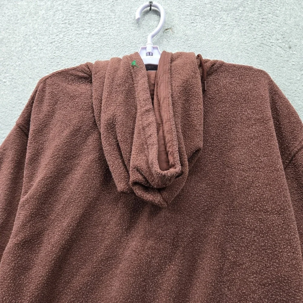 Nike Men Hoodie SMALL Brown Fleece Activewear Logo Center Swoosh Embroidered